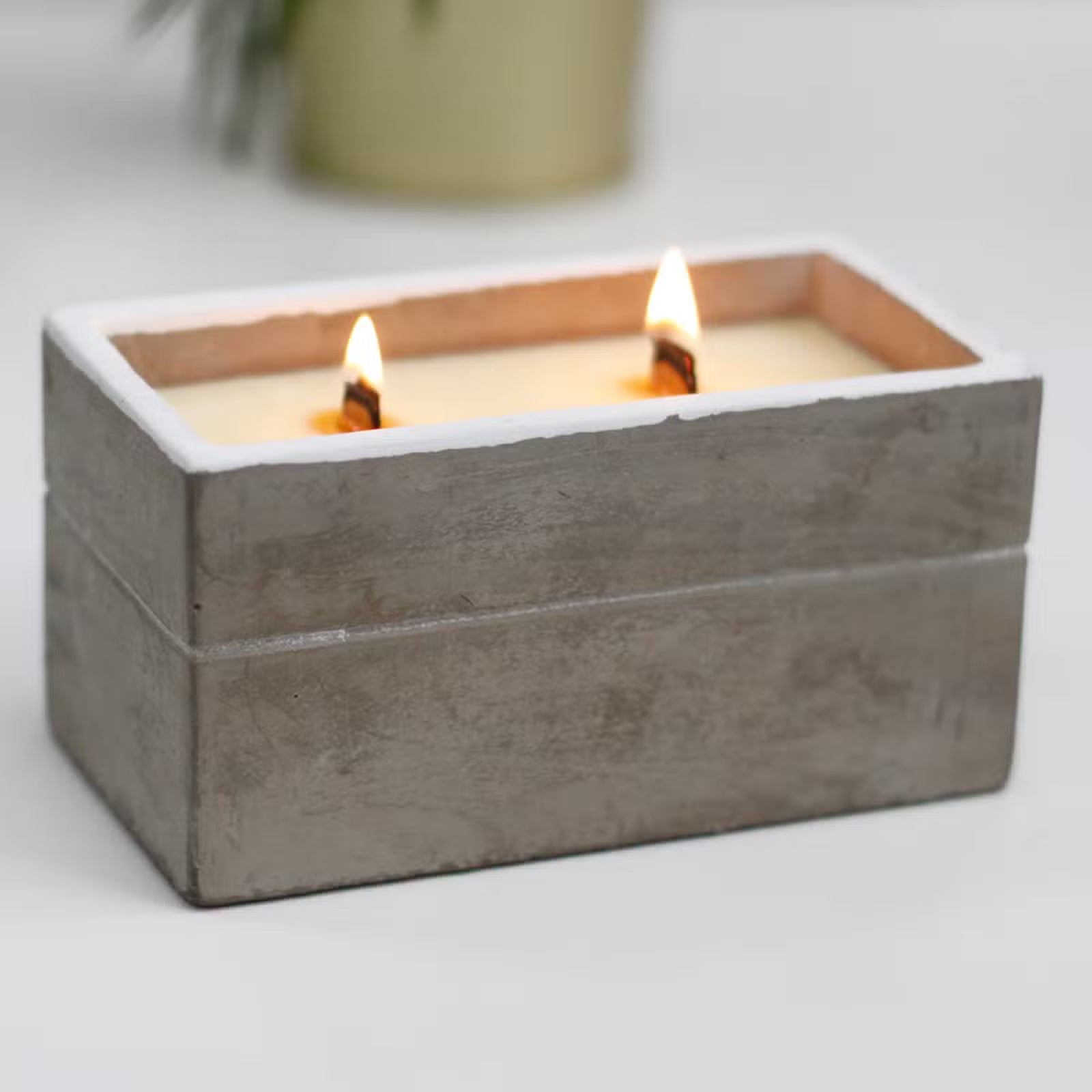 GrandAura Large Wooden Wick Candles