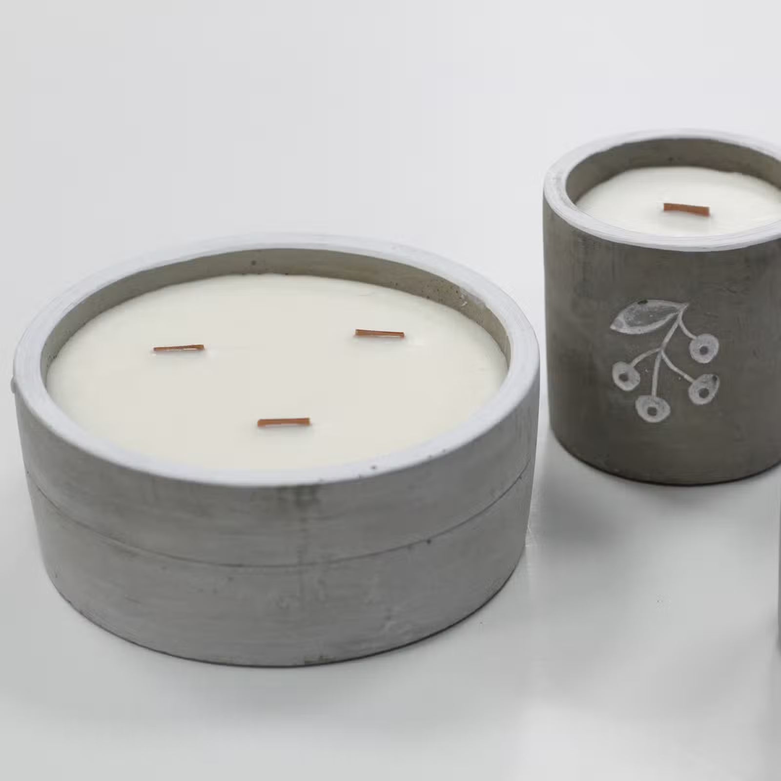 GrandAura Large Wooden Wick Candles